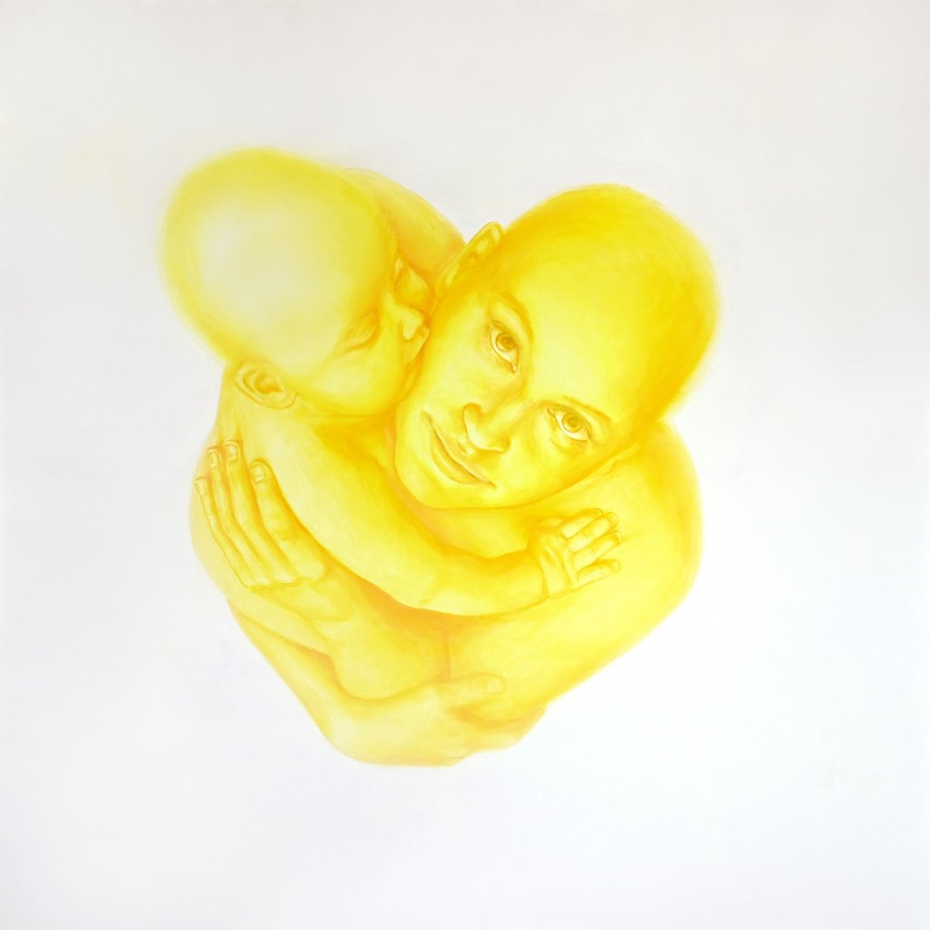 Dorota Sadovská, Madona s dítětem, 2023, akryl na plátně