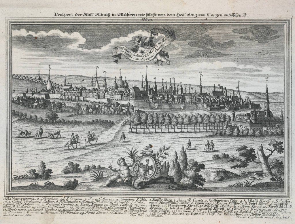 Pohled na město Olomouc kolem roku 1740