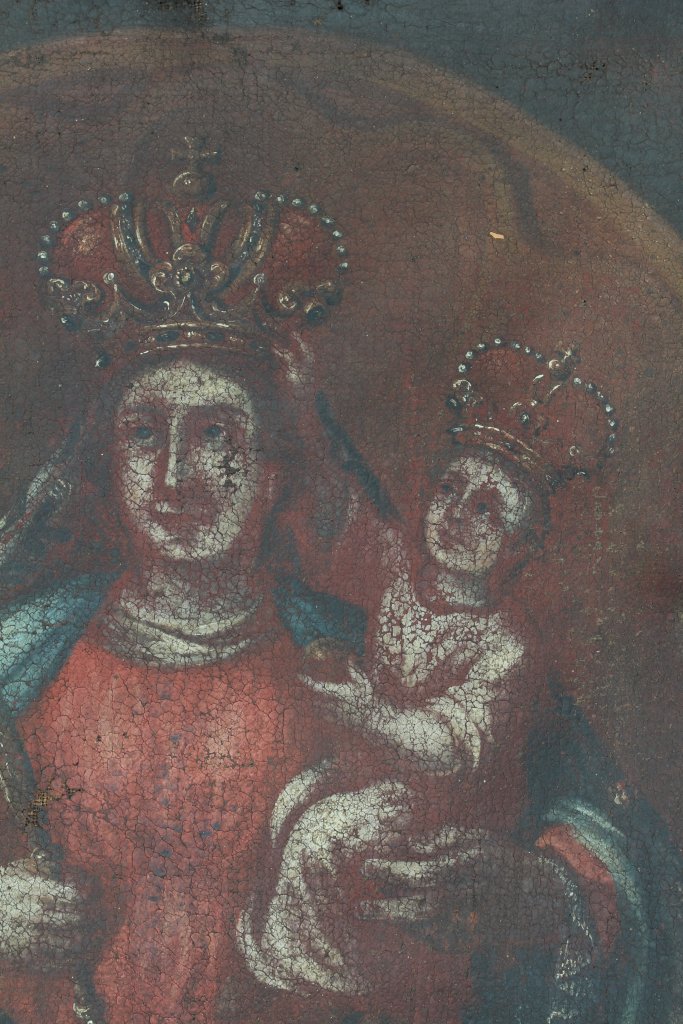 Panna Maria Křtinská - detail před restaurováním