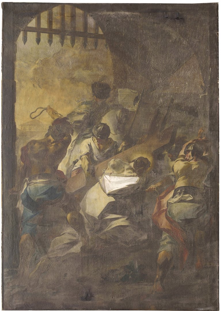 Johann Wenzel Bergl, VII. zastavení křížové cesty z Orlice - stav před restaurováním Johann Wenzel Bergl, VII. zastavení křížové cesty z Orlice - stav před restaurováním