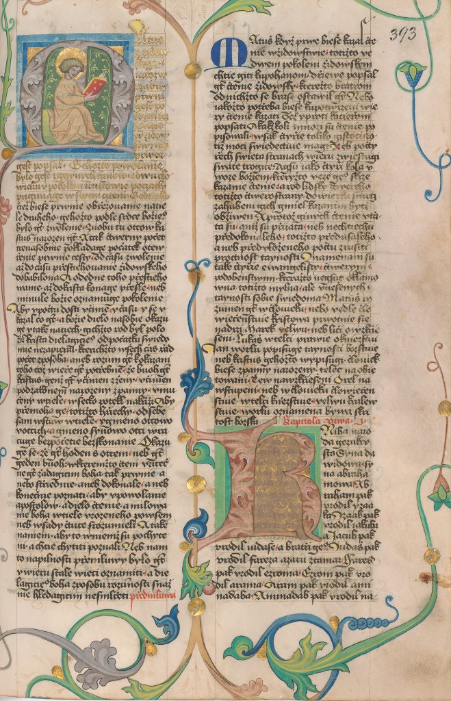 Bible česká Duchka z Mníšku (Skalická), Praha (?), 1433. Arcibiskupství olomoucké.