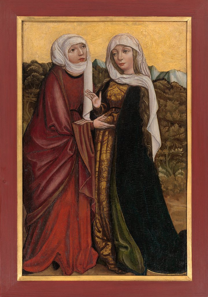 Oltář z Lubiny. Navštívení Panny Marie (po restaurovánív letech 2014 až 2016), přelom 15. a 16. století.