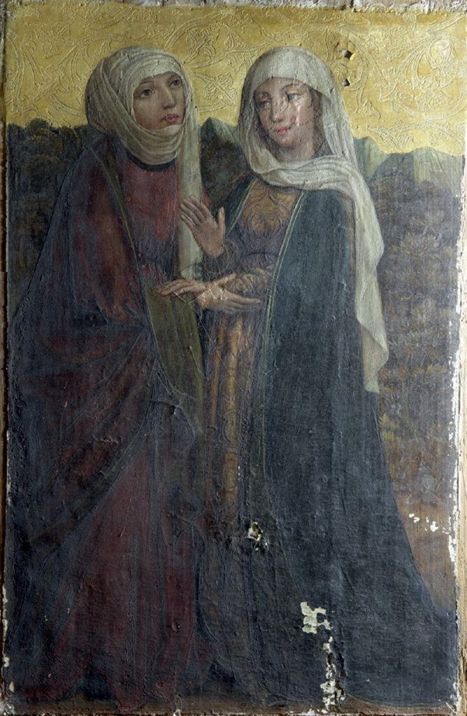 Oltář z Lubiny. Navštívení Panny Marie (před restaurátorským zásahem v letech 2014 až 2016)