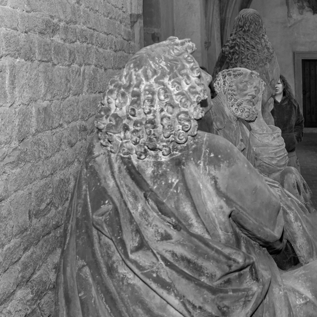 Stěhování Olivetské hory z kaple sv. Jana Křtitele do Křížové chodby Zdíkova paláce.