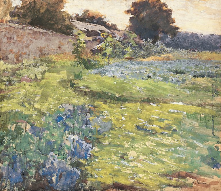Antonín Slavíček, In the Garden (From Okoř), (1897–1899). Antonín Slavíček, In the Garden (From Okoř), (1897–1899).