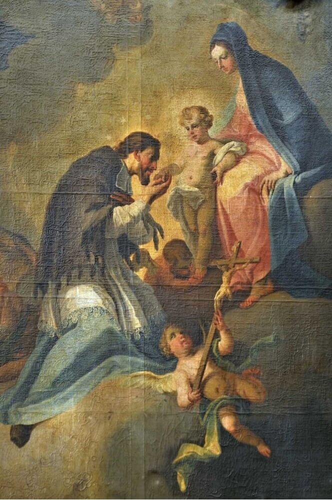 Josef Stern, St. John Nepomuk worship the Virgin Mary with Child Josef Stern, St. John Nepomuk worship the Virgin Mary with Child, 1765-1770, Brno, St. Michaels Church