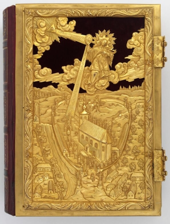 Kování matriky bratrstva sv. Jana Nepomuckého v Hrabyni Kování matriky bratrstva sv. Jana Nepomuckého v Hrabyni, 1736, Ostrava – Moravská Ostrava, kostel Božského Spasitele