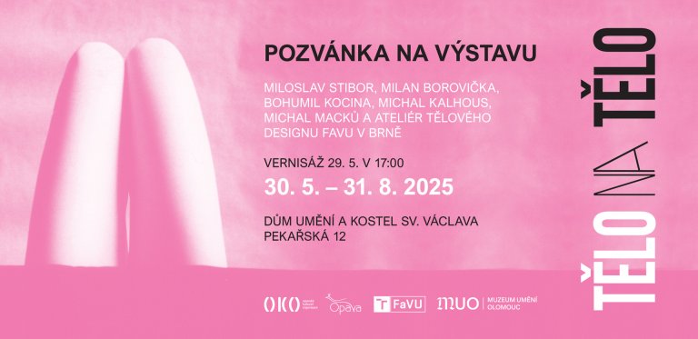 Pozvánka na výstavu Tělo na tělo Tělo na tělo v opavském Domě umění a kostele sv. Václava představuje fotografy, jejichž tvorba se dotýká zobrazení lidského těla