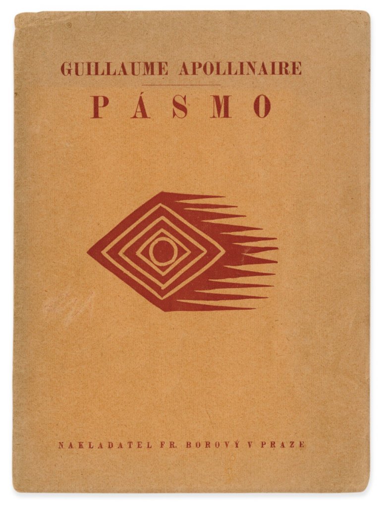 Josef Čapek, 15 linoritů, Pásmo, Apollinaire, Guillame, překlad Karel Čapek, 1919, 268×198 mm, Muzeum umění Olomouc