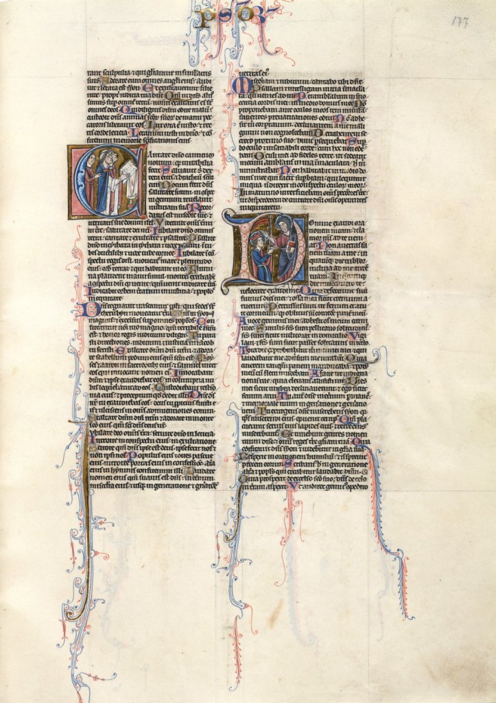 Bible zvaná Burgundská, Severní Francie, 2. čtvrtina 13. století. Pergamen, 344×260 mm, Arcibiskupství olomoucké – Arcidiecézní muzeum Kroměříž