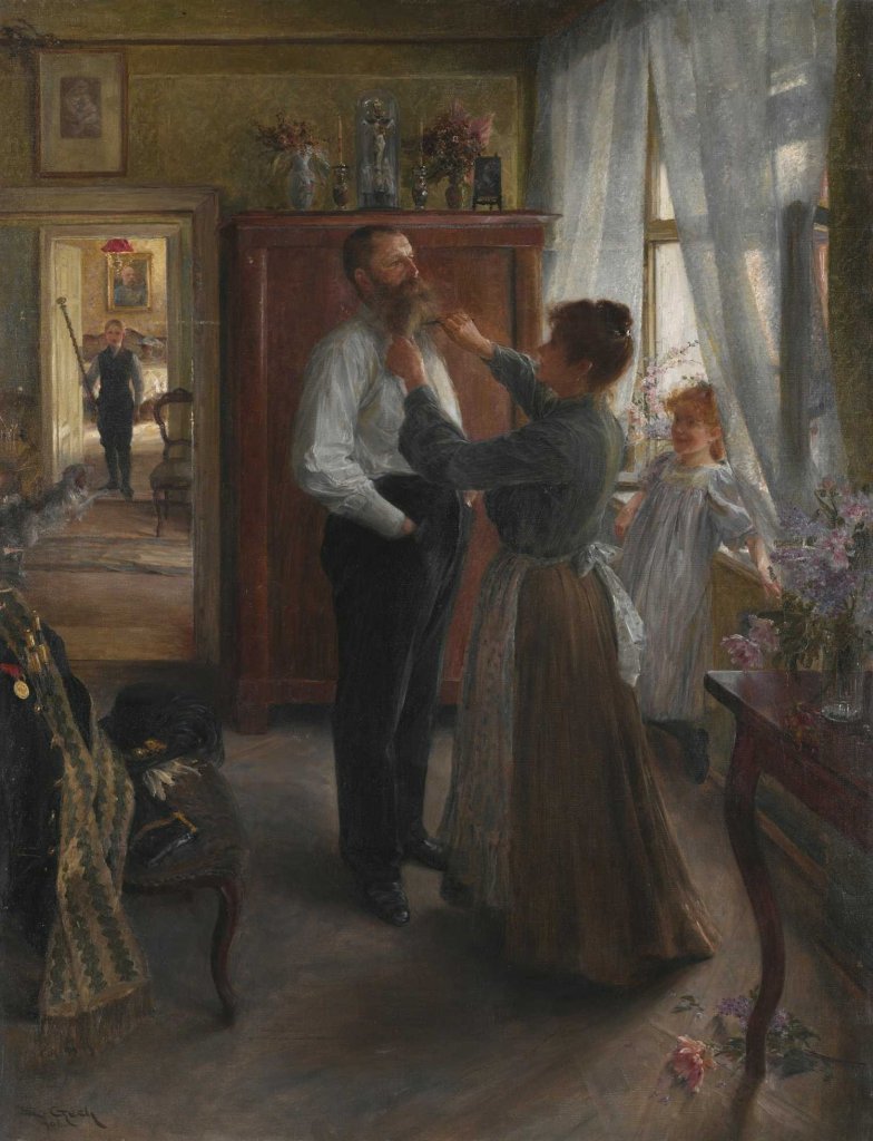 Emil Czech, Ranní toaleta, 1906. Olej, plátno, 125 × 96 cm. Muzeum umění Olomouc