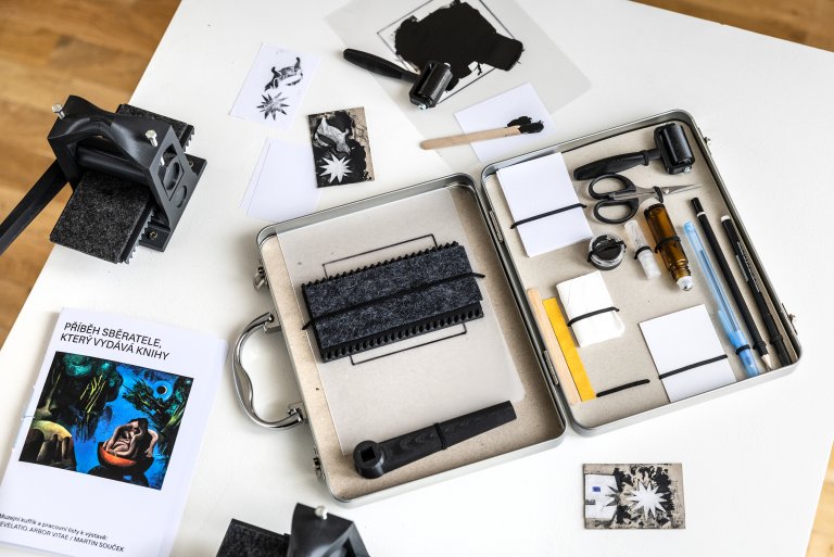 The museum briefcase related to the Revelatio. Arbor vitae / Martin Souček exhibition. Photo: Zdeněk Sodoma