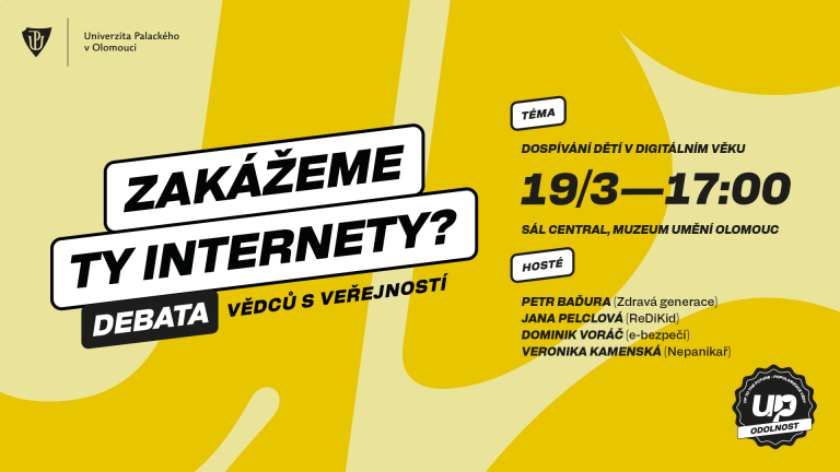 Pozvánka na debatu Zakážeme ty internety?