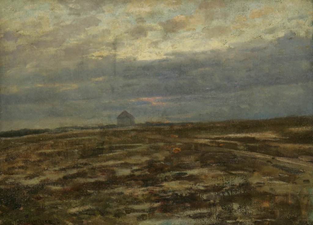 Ferdinand Engelmüller, Podvečer (Bílá hora), kolem 1904, olej, plátno, 37,5 × 51 cm, Muzeum umění Olomouc