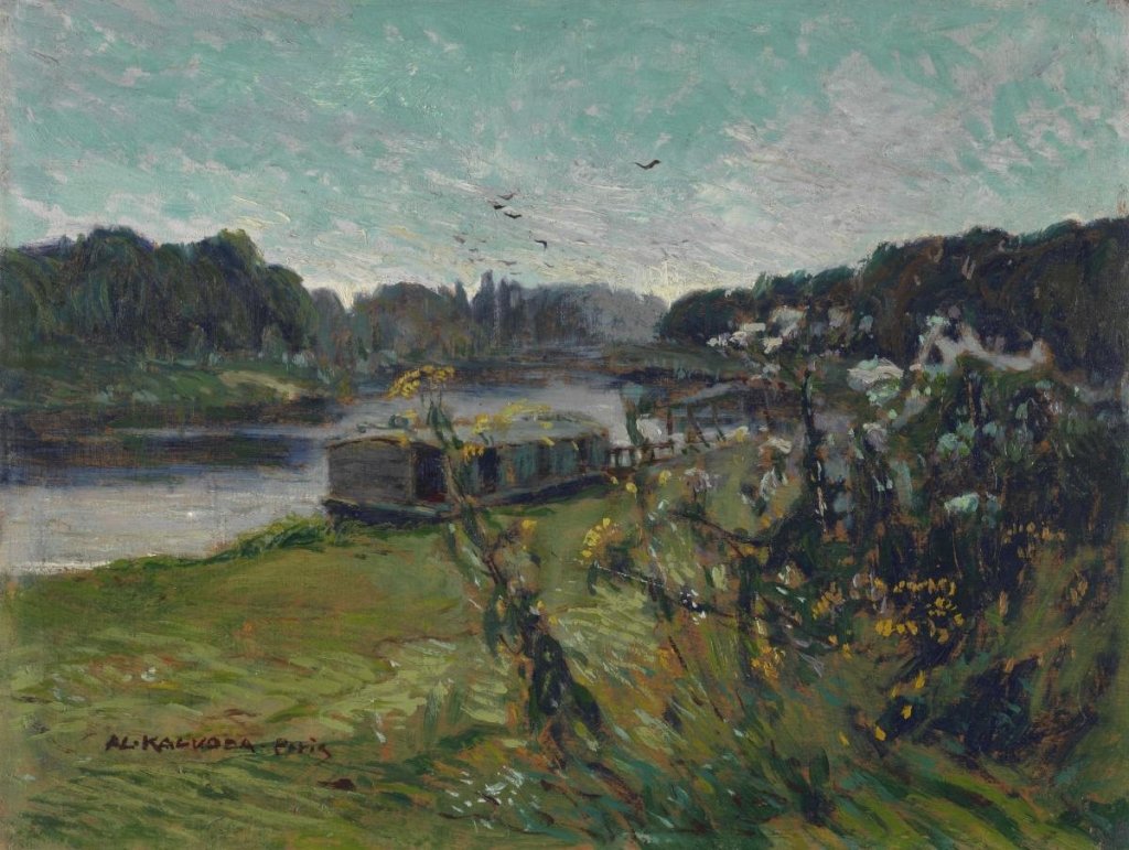 Alois Kalvoda, Na Marně, kolem 1900, olej, dřevo, 27 × 35 cm, Muzeum umění Olomouc