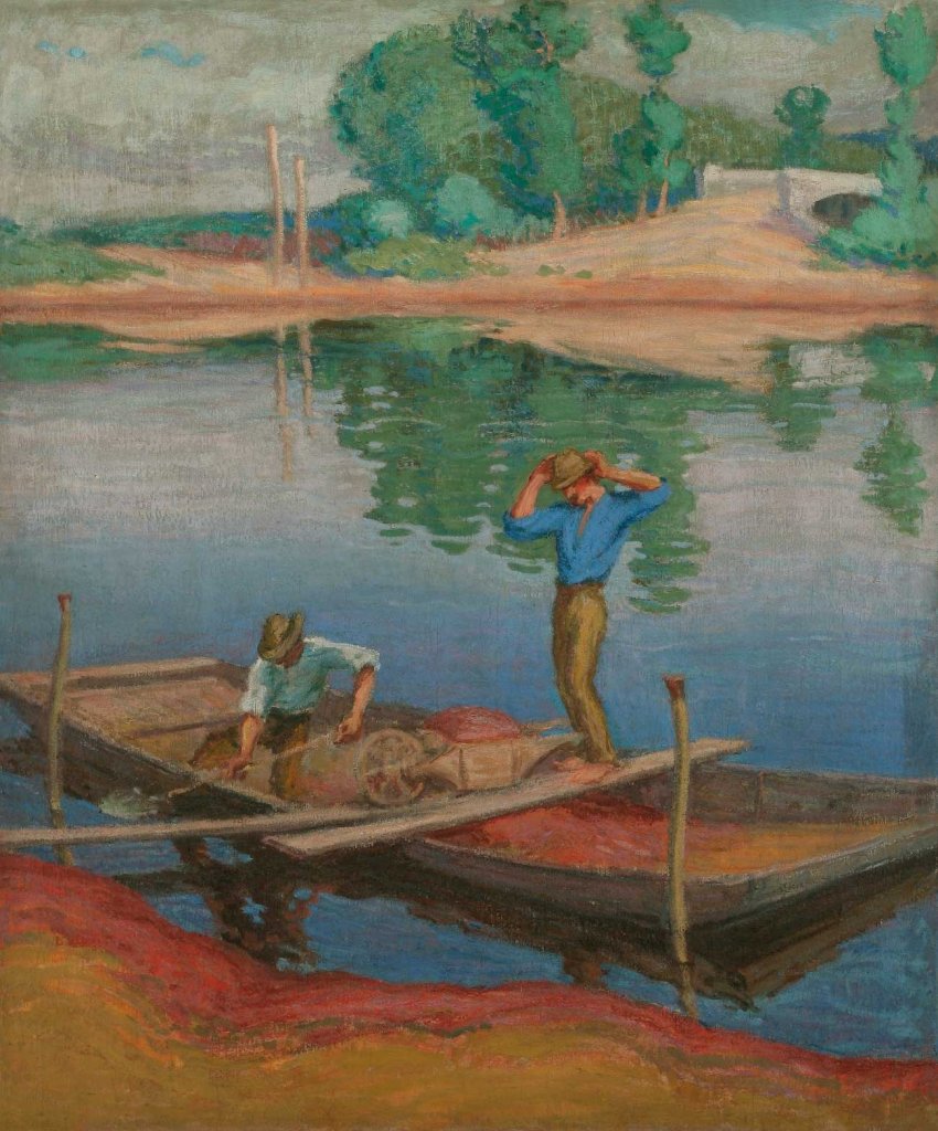 Miloš Jiránek, Pískaři, 1910, olej, plátno; 124x104 cm. Muzeum umění Olomouc